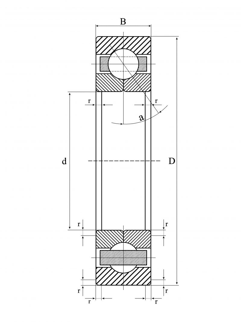 Чертёж Подшипник JSU080XPO