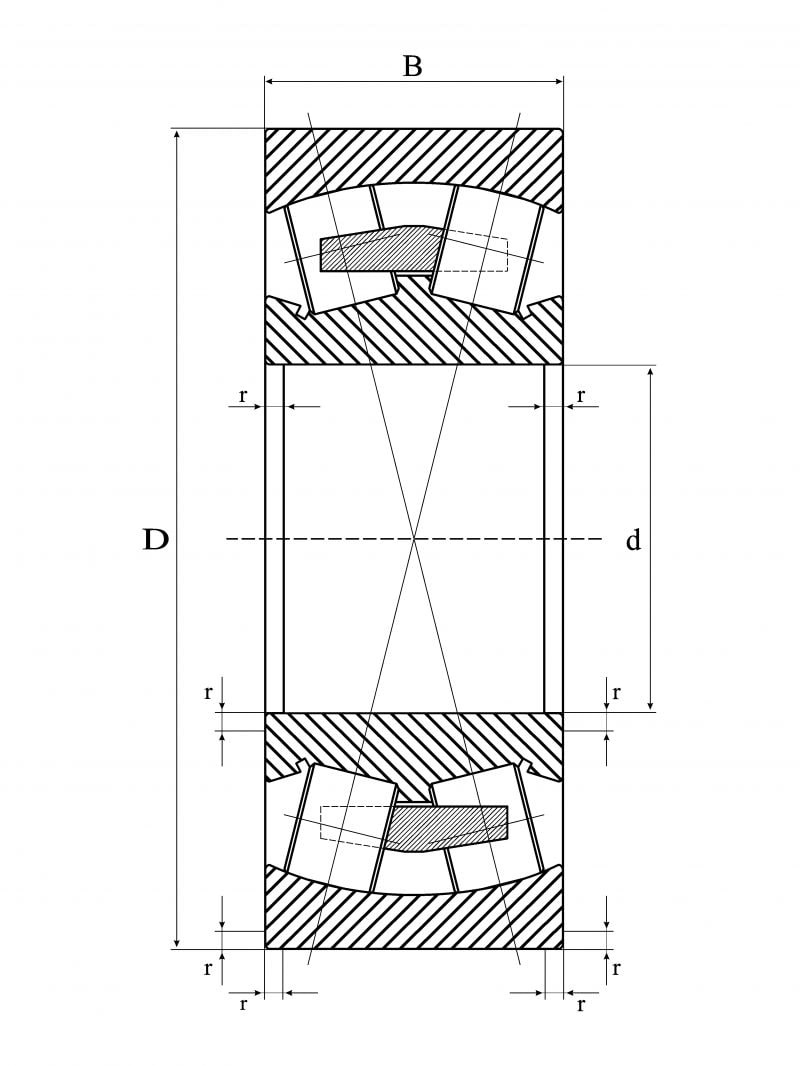 Чертёж Подшипник 23024CK